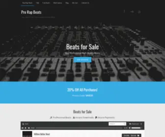 Prorapbeats.com(Your Source For Truly Unique Hip) Screenshot