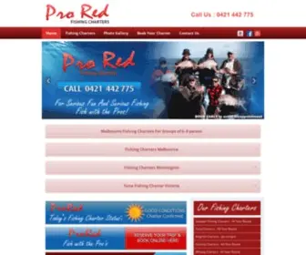 Proredfishingcharters.com.au(Melbourne Fishing Charters) Screenshot