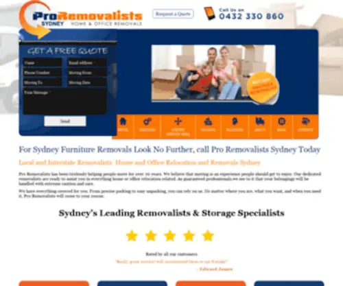 Proremovalistssydney.com.au(Sydney Furniture Removals) Screenshot