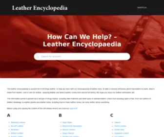 Prorestorers.co.uk(Leather Encyclopaedia) Screenshot