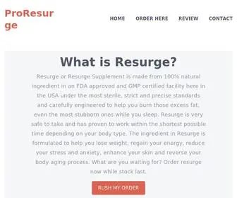 Proresurge.com(Resurge Supplement) Screenshot