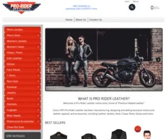 Proriderleather.com(Pro-Rider Leathers) Screenshot