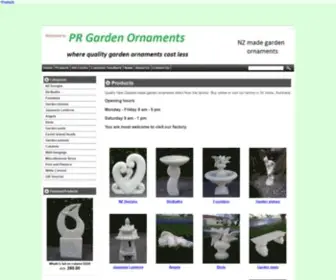 Prornaments.co.nz(Auckland Garden ornaments direct from the factory) Screenshot