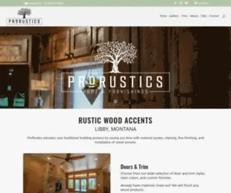 Prorustics.com(Rustic Furniture) Screenshot
