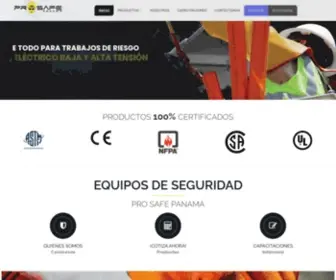 Prosafepanama.com(Profesionales en Seguridad y Equipos Industriales) Screenshot