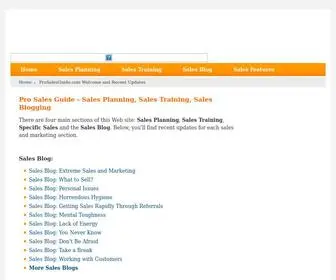 Prosalesguide.com(Sales Training) Screenshot