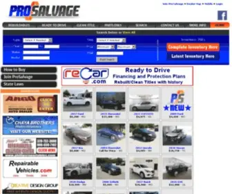 Prosalvage.com Screenshot