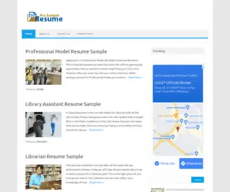 Prosampleresume.com(Pro Sample Resume) Screenshot