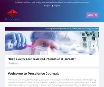 Proscience-Journals.com(Proscience Journals) Screenshot