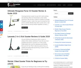 Proscooterreviews.com(Pro Scooter Reviews) Screenshot