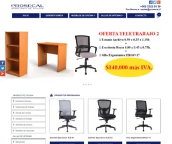 Prosecal.cl(Muebles de Oficina y Recepcion) Screenshot