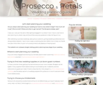 Proseccoandpetals.com(Prosecco and Petals wedding guide 2020) Screenshot