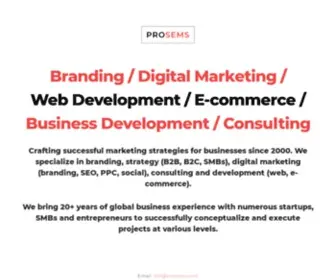 Prosems.com(Creative Digital Marketing Services For Start) Screenshot