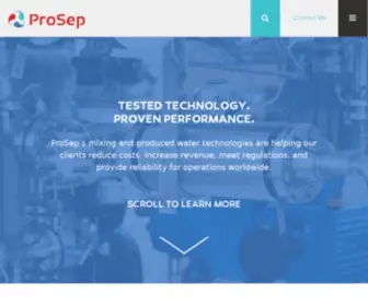 Prosep.com(Innovative Separation Solutions) Screenshot