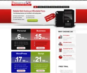 Proserveuk.com(Professional Web Hosting At Affordable Prices) Screenshot