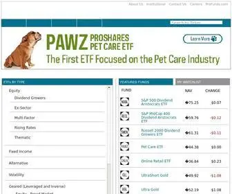 Proshares.com(The alternative ETF company) Screenshot
