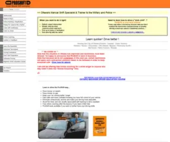 Proshift.ca(Expert Manual Shift Instruction) Screenshot