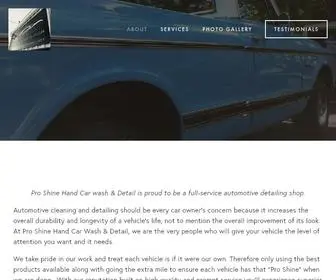 Proshinemarietta.com(Pro Shine) Screenshot