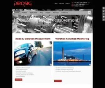 Prosig.com(The experts in noise and vibration measurement) Screenshot