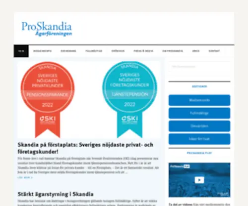 Proskandia.se(Ägarföreningen) Screenshot