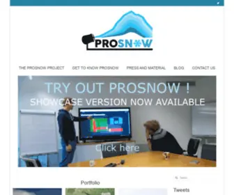 Prosnow.org(Provision of a prediction system allowing for management and optimization of snow in Alpine ski resorts) Screenshot
