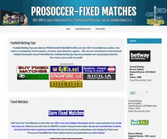 Prosoccer-Fixedmatches.com Screenshot