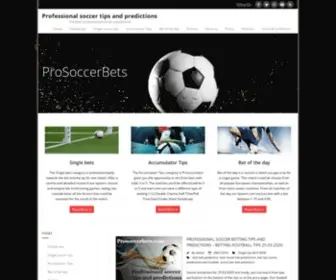 Prosoccerbets.com(Soccer predictions) Screenshot