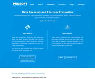 Prosofteng.com(Mac Data Recovery) Screenshot