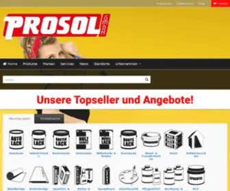 Prosol-Farben.de(PROSOL Lacke) Screenshot