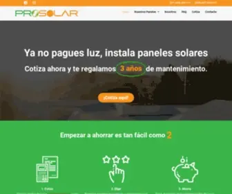 Prosolar.mx(Inicio) Screenshot