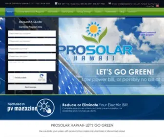 Prosolarhawaii.com(Top Solar Companies in Hawaii) Screenshot