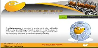 Prosolutionscenter.com(Prosolutions Center offers innovation and quality in health and beauty) Screenshot