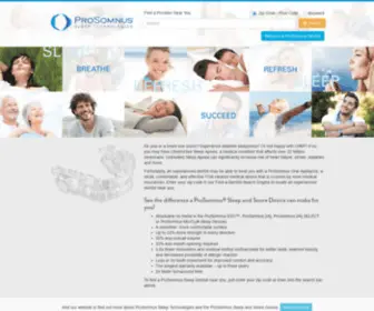 Prosomnusdentists.com(Prosomnus Sleep Technologies) Screenshot