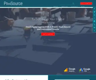 Prosourcemedia.net(We're a Small Digital Marketing Agency) Screenshot