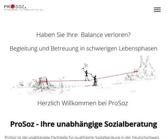 Prosoz.ch(Ihre sozialberaterische Unterstützungsstelle) Screenshot
