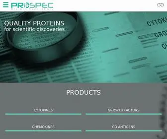 Prospecbio.com(ProSpec-Tany TechnoGene Ltd) Screenshot