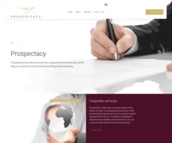 Prospectacy.com(Personal & Corporate Financial Services at Prospectacy) Screenshot