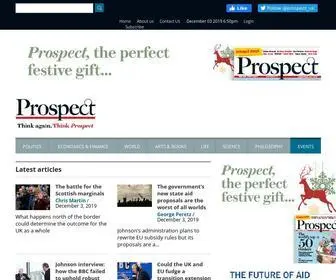 Prospectmagazine.co.uk(Think again. Think Prospect) Screenshot