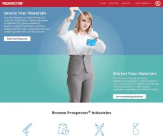 Prospector.com(Ingredient Search & Raw Materials Search Engine) Screenshot