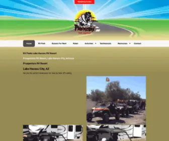 ProspectorsrvPark.com(RV Parks Lake Havasu RV Resort) Screenshot