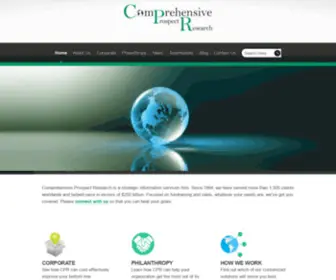 Prospectresearch.org(Comprehensive Prospect Research) Screenshot