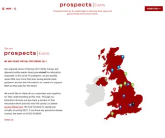 Prospectsevents.co.uk(Prospects Events) Screenshot