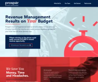 Prosperhotels.com(Revenue Management and Commercial Services) Screenshot