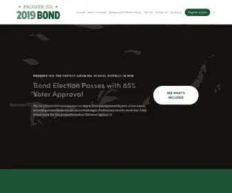 Prosperisdbond.net(Prosper ISD 2019 Bond) Screenshot