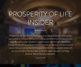 Prosperityoflifeinsider.com(Prosperity Of Life Insider) Screenshot