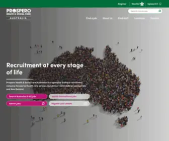 Prosperohealthandsocial.com.au(Health, Social & Aged Care Jobs In Australia) Screenshot