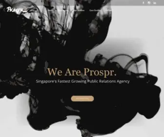 Prospr.com.sg(Boutique PR Agency Singapore l Public Relations Company l Branding Agency) Screenshot