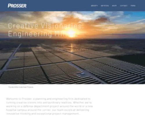 Prosserhallock.com(Planning, Engineering and Renewable Energy Consultant) Screenshot