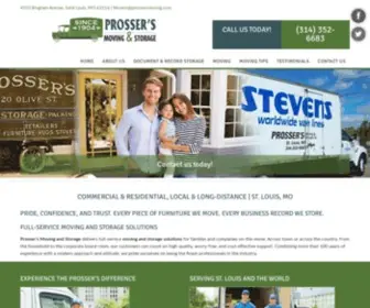 Prossersmoving.com(Moving & Storage) Screenshot