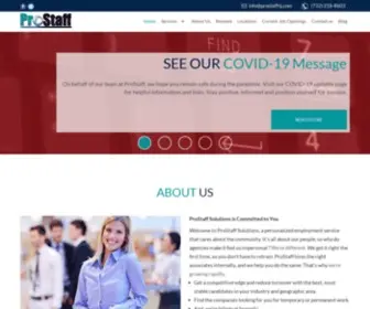 Prostaffnj.com(ProStaff Solutions) Screenshot